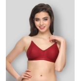 Clovia Pack of 1 Poly Cotton Non Padded Womens Push Up Bra ( Maroon ) - 32B