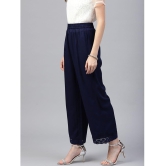 Juniper - Navy Rayon Wide leg Women's Palazzos ( Pack of 1 ) - None