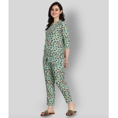 Berrylicious - Green Rayon Womens Nightwear Nightsuit Sets ( Pack of 1 ) - 2XL