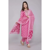 kurti with pant & dupatta Dupatta Sets-M / Pink