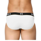 BASIICS By La Intimo - White Cotton Mens Briefs ( Pack of 1 ) - M