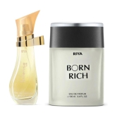 Riya Born Rich & Intense Gold Eau De Parfum (EDP) For Men 130 ( Pack of 2 )