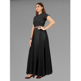 JASH CREATION - Black Georgette Womens Gown ( Pack of 1 ) - None