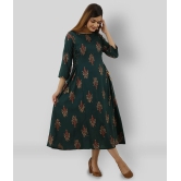 Lee Moda - Green Rayon Womens Flared Kurti ( Pack of 1 ) - XL