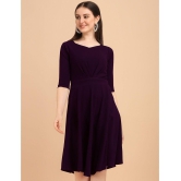 Sheetal associates - Purple Cotton Blend Women's Fit & Flare Dress ( Pack of 1 ) - None