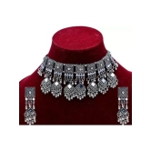 Samridhi DC Silver Alloy Necklace Set ( Pack of 1 ) - Silver