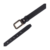 Zacharias - Black Faux Leather Mens Casual Belt ( Pack of 1 ) - None