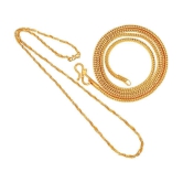 AanyaCentric Combo of 2 Gold Plated 28inches Long Fashion Chain - None