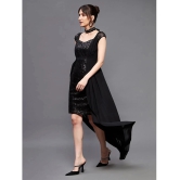 Miss Chase Polyester Embellished Full Length Womens Fit & Flare Dress - Black ( Pack of 1 ) - None