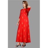 SIPET - Red Rayon Womens Anarkali Kurti ( Pack of 1 ) - None