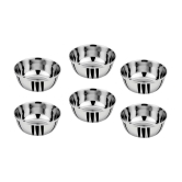 A & H ENTERPRISES - Sabzi Bowl /Katori Heavy Guage Stainless Steel Cereal Bowl 200 mL ( Set of 6 ) - Steel