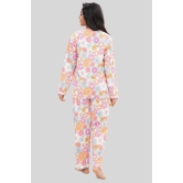 Women Full Sleeves Knit Cotton Pyjama Set-XL