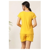 Clovia Cotton Nightsuit Sets - Yellow Pack of 2 - L