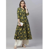 miravan - Green Cotton Womens Flared Kurti ( Pack of 1 ) - None