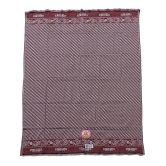 Mandhania Mayur Solapur Chaddar 100% Cotton Dailyuse Single Bed Blanket Pack of 1 Maroon