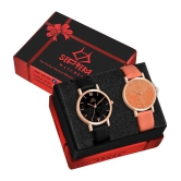 Septem Orange Leather Analog Womens Watch