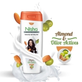 Nisha Smooth & Silky Shampoo for Women Men 650ml, Almond & Olive Actives Shampoo for Naturally Soft Silky Hair