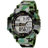 Hala Green PU Digital Mens Watch