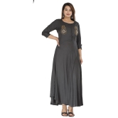 JC4U Rayon Grey A- line Dress - Single - None