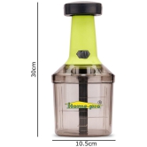 HomePro - Scraper & Chopper Multicolour Stainless Steel Mannual Chopper 1000 ml ( Pack of 2 ) - Multicolour