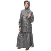 Goodluck Waterproof Nylon Raincoat Set - Grey - None