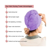 GLOBLE ENTERPRISE SET OF 4 Hair Towel Wrap Absorbent Towel Hair-Drying Quick Dry Showe0r Caps Bathrobe Magic Hair Warp Towel Super Quick-Drying Microfiber Bath Towel Hair Dry Cap Salon Towel