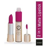 Colors Queen Lip Matte 2 in 1 Lipstick With Queen Lips Lip Balm (Pack of 2) Sharbati Pink