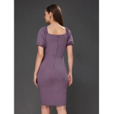 Miss Chase Polyester Solid Knee Length Womens Bodycon Dress - Lavender ( Pack of 1 ) - None