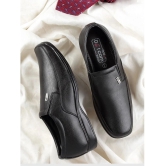 Action Black Mens Slip On Formal Shoes - None