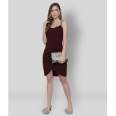 Addyvero - Maroon Cotton Blend Women's Bodycon Dress ( Pack of 1 ) - S