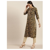 KSUT Green Cotton Straight Kurti - Single - XXL