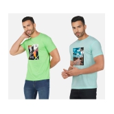 CHOZI Cotton Blend Regular Fit Printed Half Sleeves Men's T-Shirt - Multicolor ( Pack of 2 ) - None