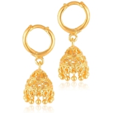 VIVASTRI Golden Jhumki Earrings ( Pack of 1 ) - Golden