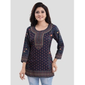 Meher Impex - Blue Crepe Women''s Tunic ( Pack of 1 ) - None