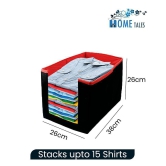 HOMETALES Non-Woven Shirt Stacker & Cloth Organizer,Black & Red (9U)