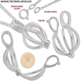 Wish Pearl in Oyster Pendant Necklace with Earrings -Valentine Gift
