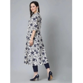 Stylum Rayon Printed Front Slit Womens Kurti - Blue ( Pack of 1 ) - None