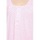 Clovia Pink Cotton Womens Nightwear Nighty & Night Gowns ( Pack of 1 ) - None