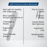 LED Comb  Callus Remover Combo-White