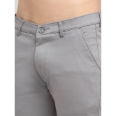 Rodamo  Men Grey Slim Fit Trousers