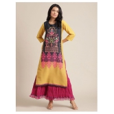 KSUT Yellow Viscose Straight Kurti - Single - S