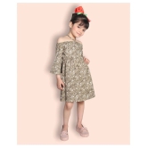 Addyvero - Green Cotton Girls A-line Dress ( Pack of 1 ) - None