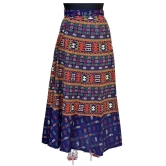 Rangun Cotton Straight Skirt - Blue - 50