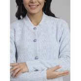 eWools.in Woollen Round Neck Women''s Buttoned Cardigans - Blue ( ) - None