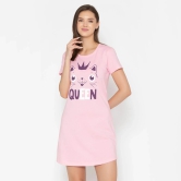 Women Cotton Sleepshirt - Orchid Pink Orchid Pink XL