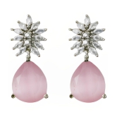 gilher - Light Pink Danglers Earrings ( Pack of 1 ) - Light Pink