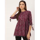 Kbz - Wine Rayon Women's Empire Top ( Pack of 1 ) - None