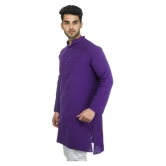 DESHBANDHU DBK Purple 100 Percent Cotton Kurta Single - None