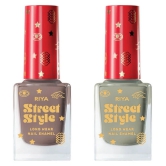 Street Style Multi Glossy Nail Polish ( Pack of 2 )