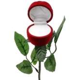 valentine day ring rose box proposal Heart  Ring for Women Girls Valentine Gift - None